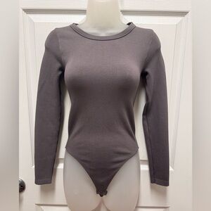 Forever 21 Charcoal Ribbed Bodysuit